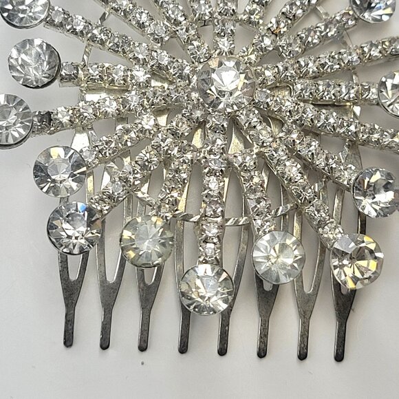 Crystal Rhinestone Hair Comb Clip - Picture 8 of 10